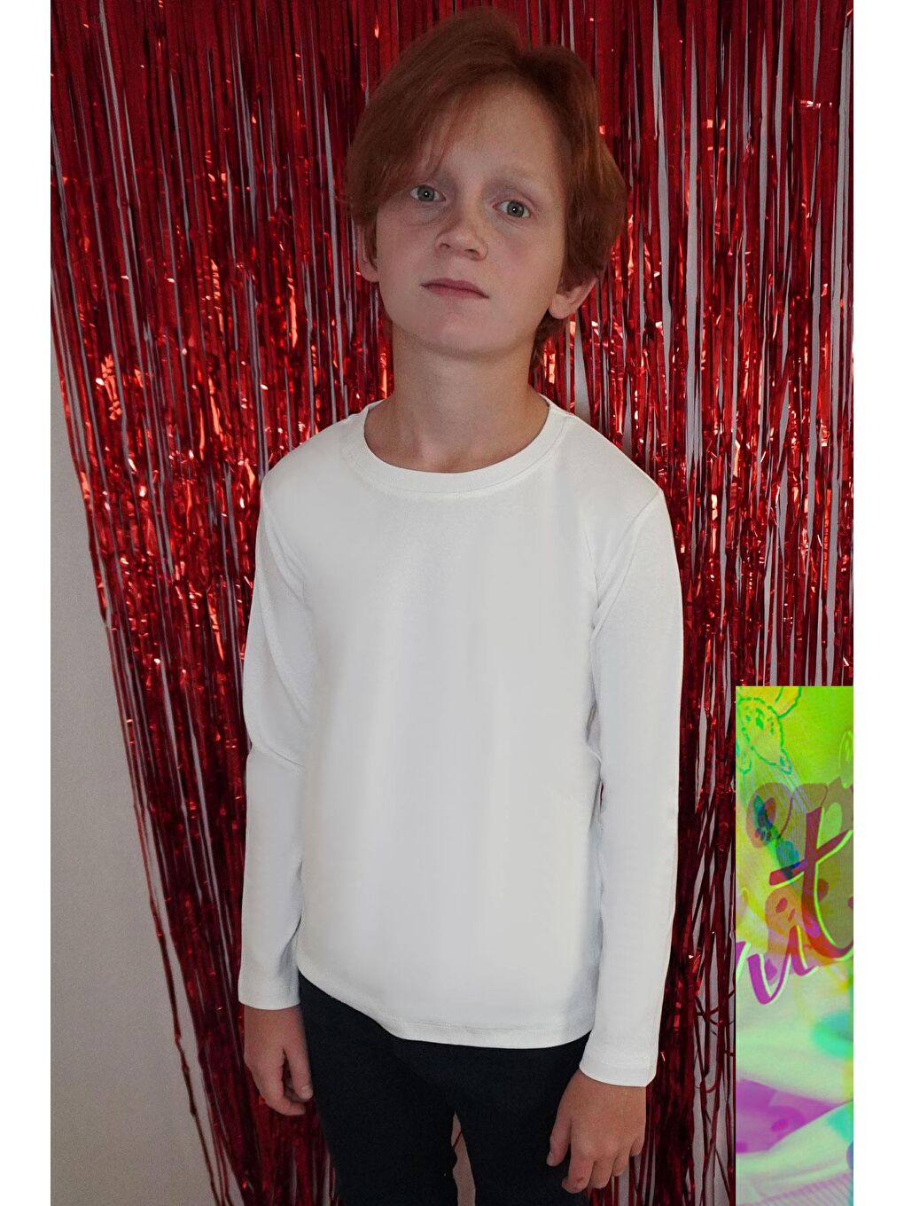 Erkek Çocuk Uzun Kollu Tişört Basic Beyaz (5-14 Yaş)