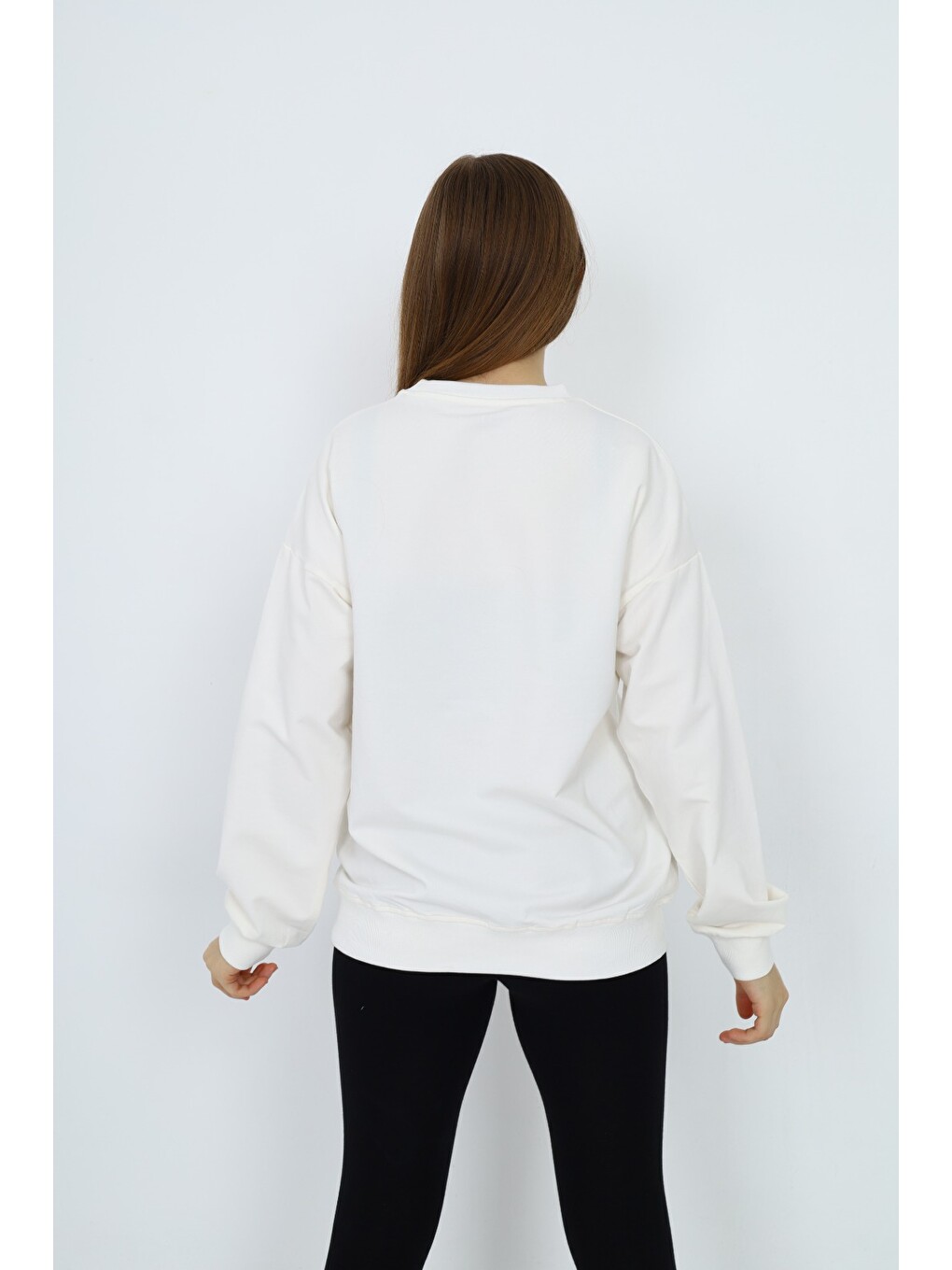 Ekru Kız Çocuk Sweatshirt-3