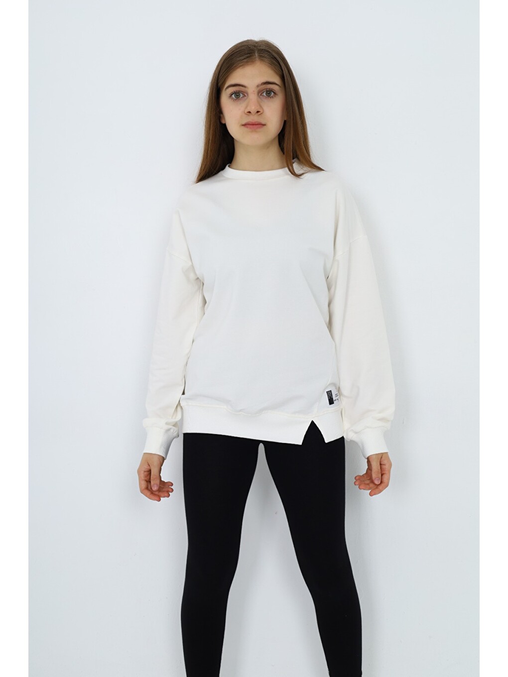 Ekru Kız Çocuk Sweatshirt-5