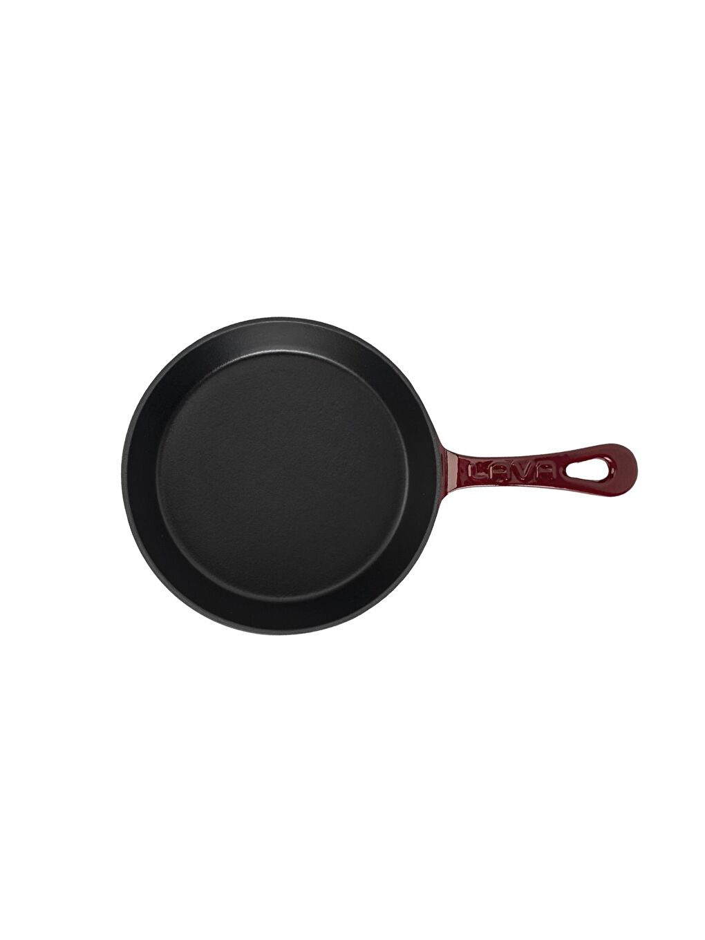 Bordo Yuvarlak Kızartma Tavası Yekpare Saplı. Çap(Ø)20cm.-2