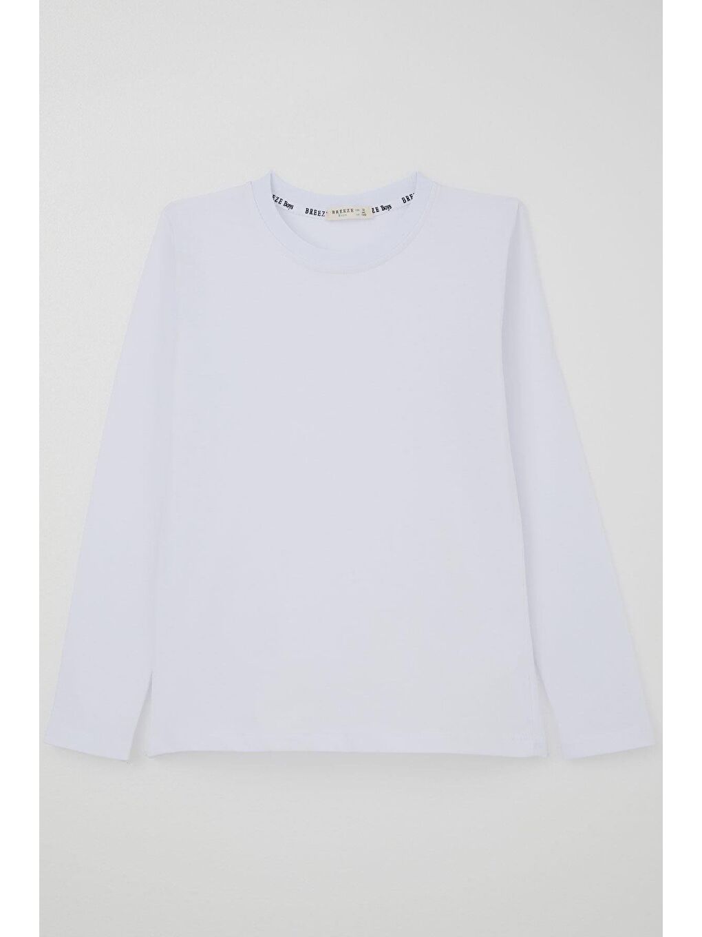 Erkek Çocuk Uzun Kollu Tişört Basic Beyaz (5-14 Yaş)-5