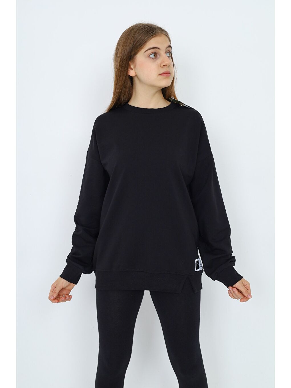 Siyah Kız Çocuk Sweatshirt