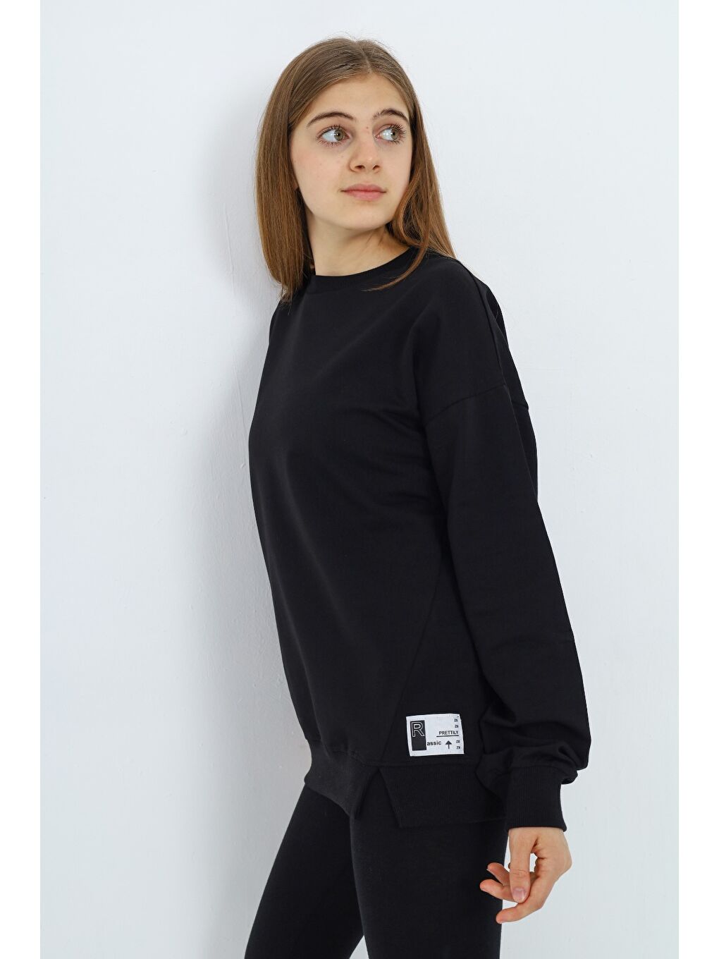 Siyah Kız Çocuk Sweatshirt-1