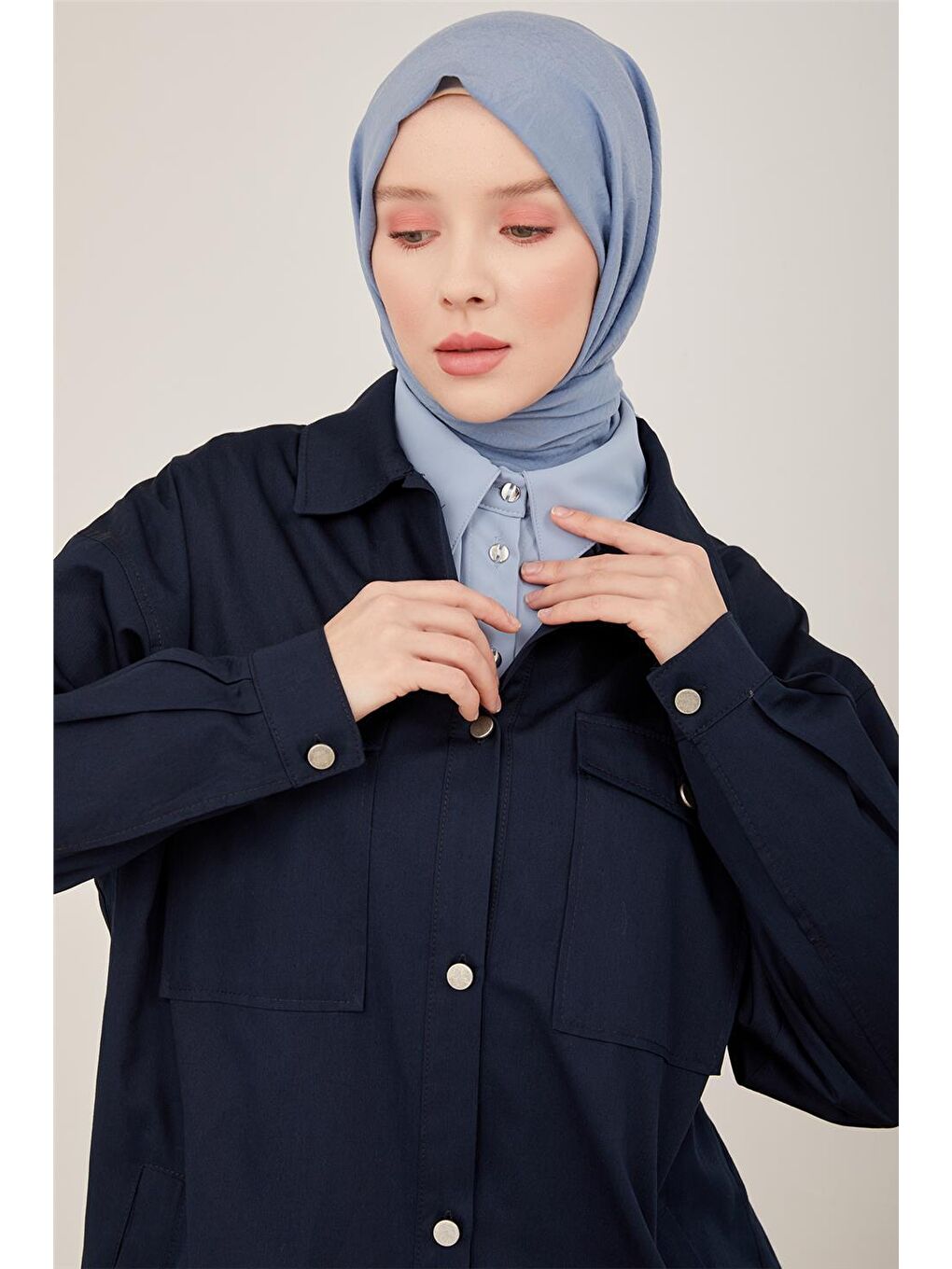 Lacivert Gabardin Ceket 23Y5803-2