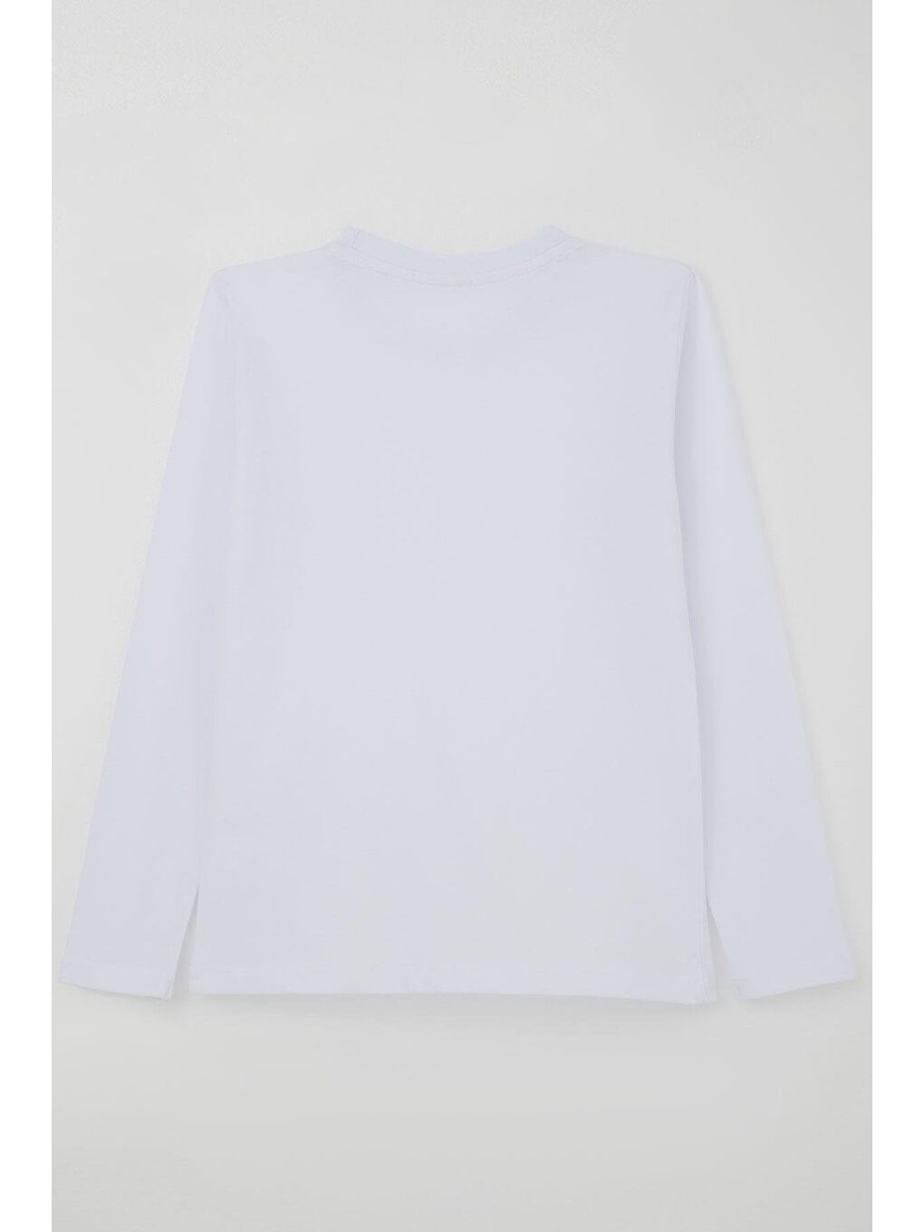 Erkek Çocuk Uzun Kollu Tişört Basic Beyaz (5-14 Yaş)-6
