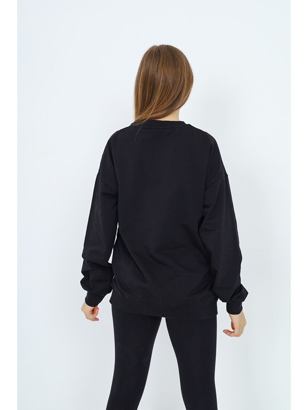 Siyah Kız Çocuk Sweatshirt-3