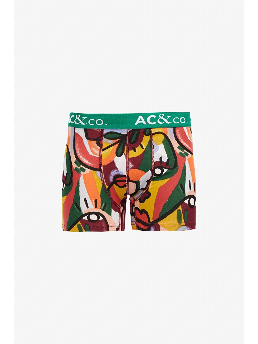 Erkek Siyah-Yeşil Desenli Pamuklu Esnek 3'lü Boxer Paketi-2