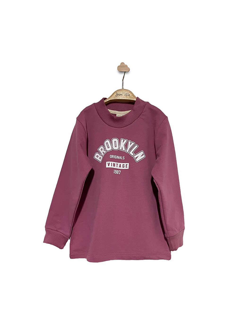 Yami Mia Koyu Pembe Baskılı Sweatshirt - 1