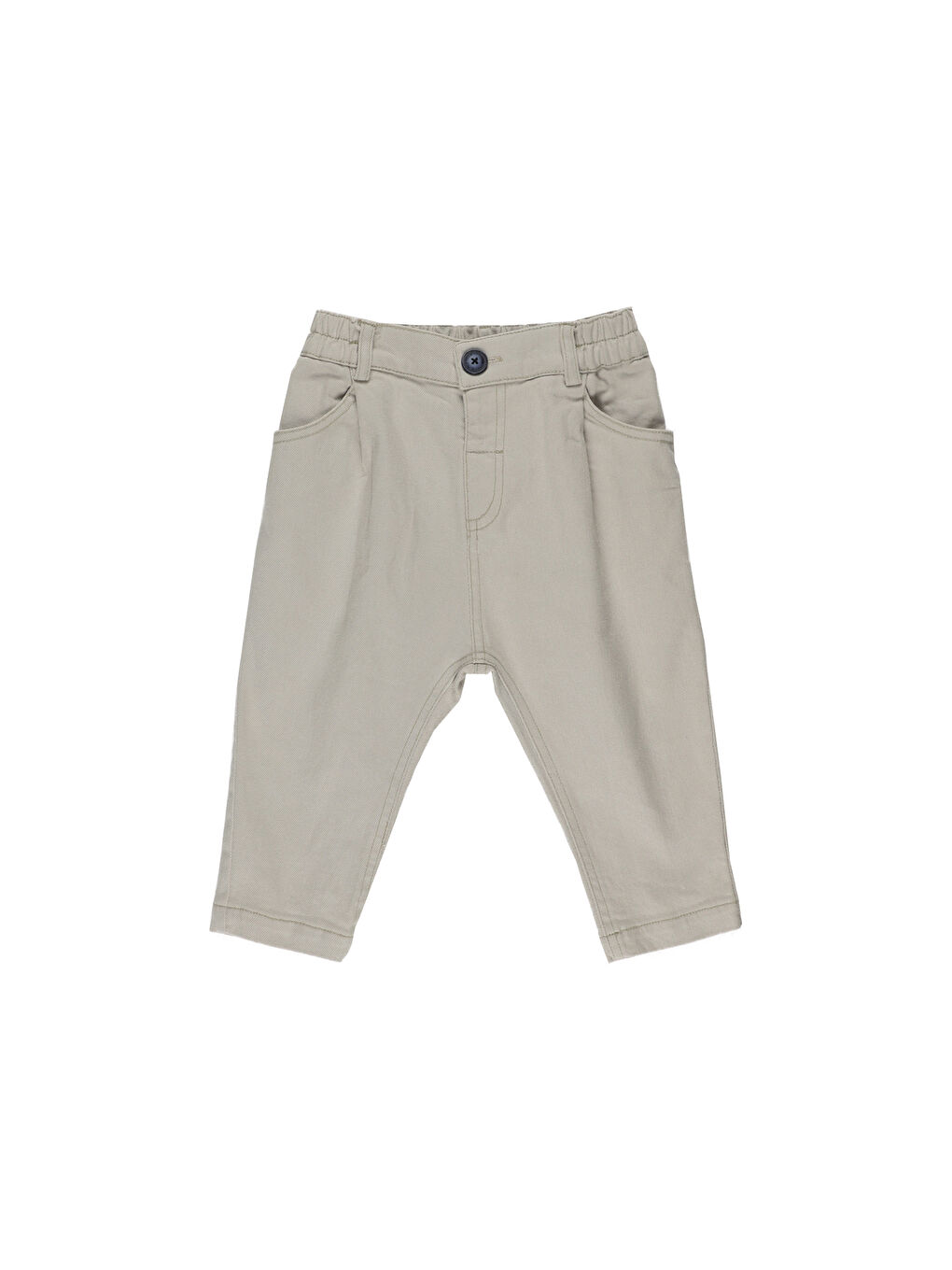 Gri Erkek Çocuk Pili Detaylı Pantolon