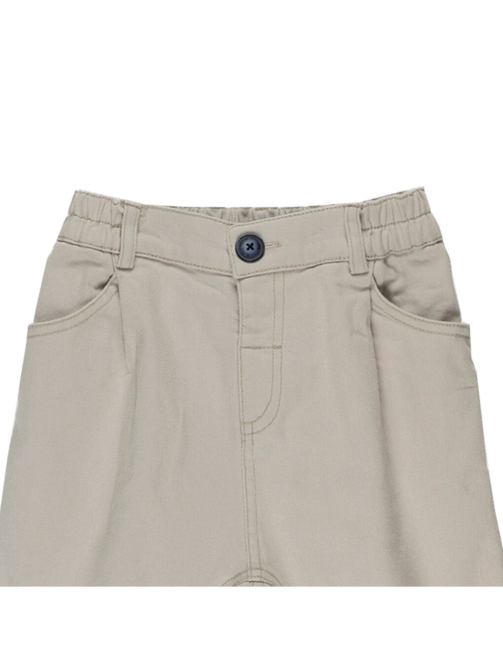 Gri Erkek Çocuk Pili Detaylı Pantolon-2