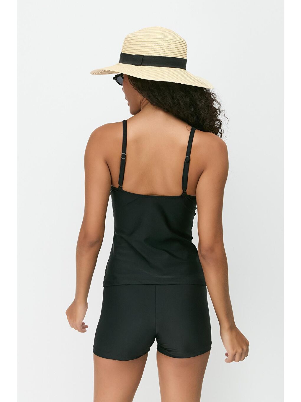 Şortlu Tankini 7749 Siyah/Çok Renkli-3