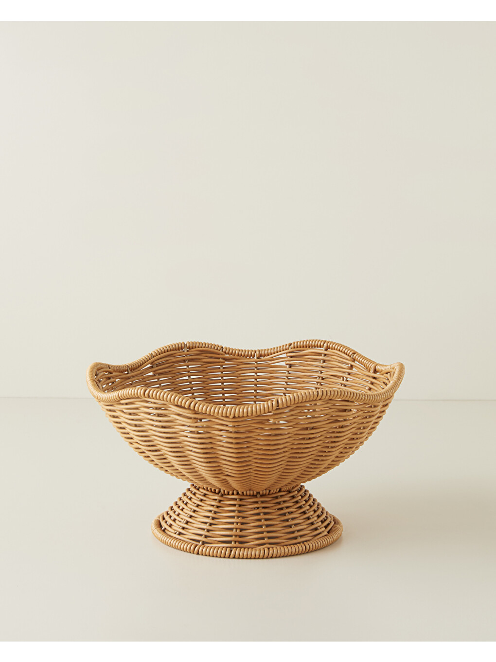 Veroana Plastik Rattan Sunumluk 25x14 Cm Kahverengi