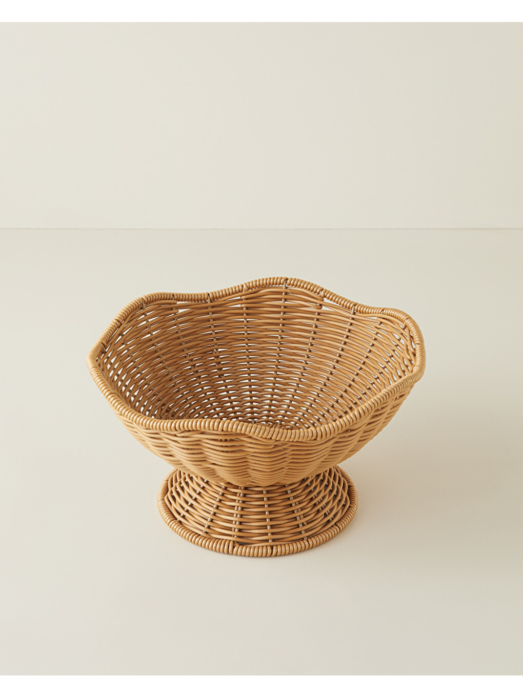 Veroana Plastik Rattan Sunumluk 25x14 Cm Kahverengi-1