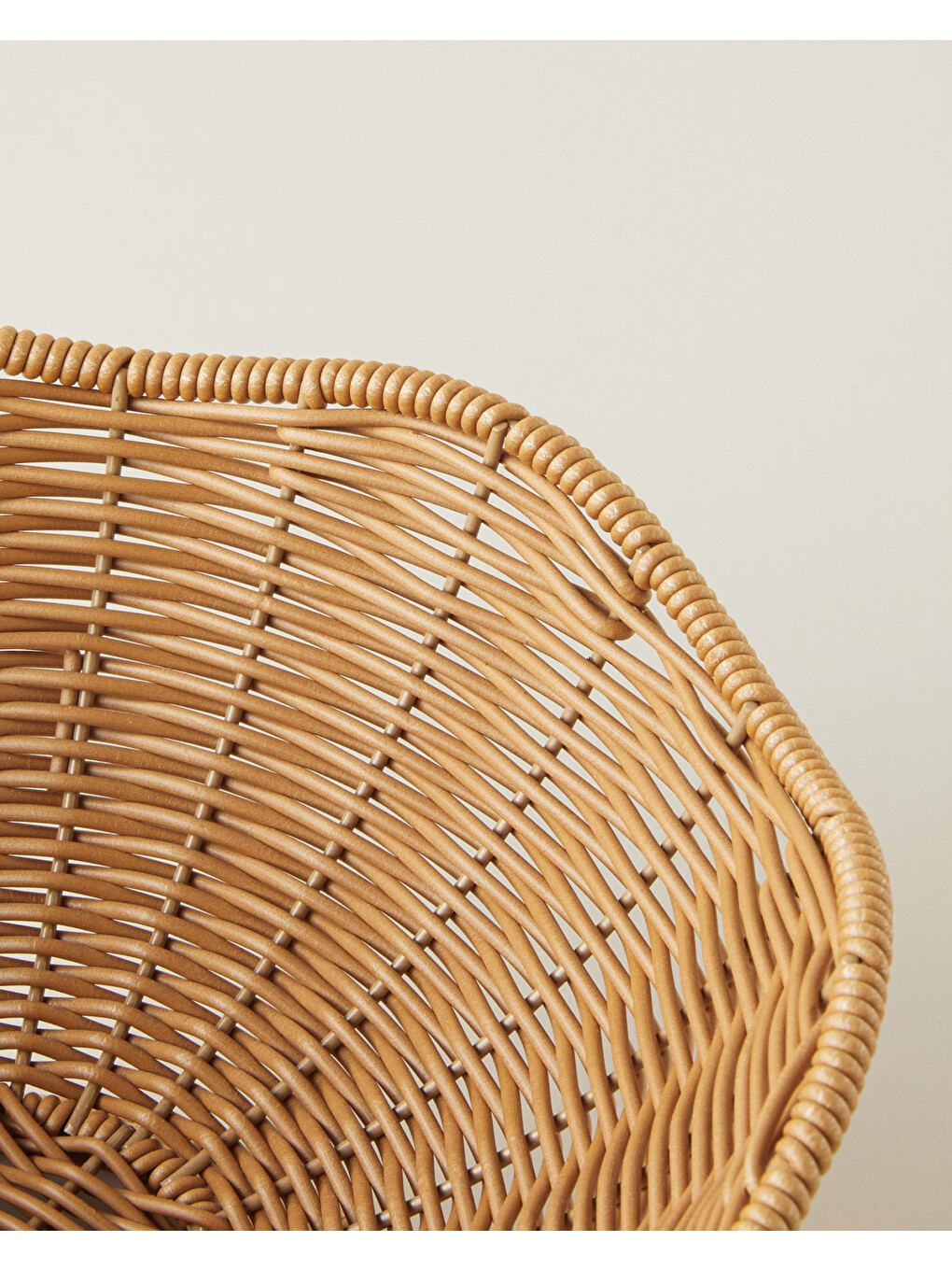 Veroana Plastik Rattan Sunumluk 25x14 Cm Kahverengi-2