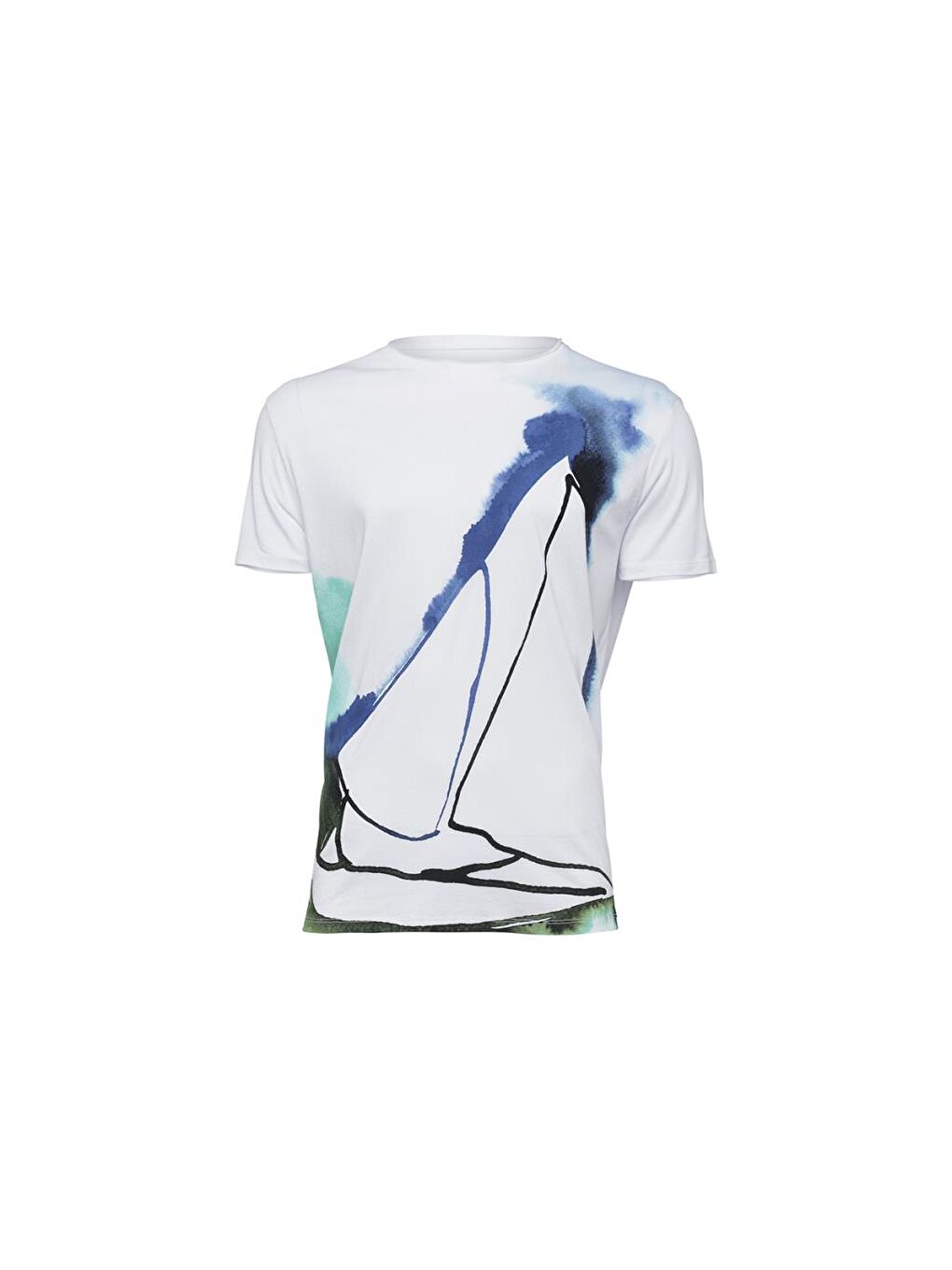 Yelken Beyaz Erkek T-Shirt