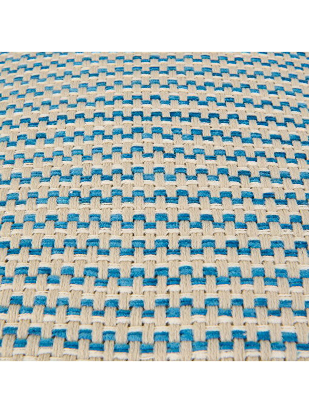 Soft Shiny Kırlent - Bej / Mavi - 45x45 cm-1