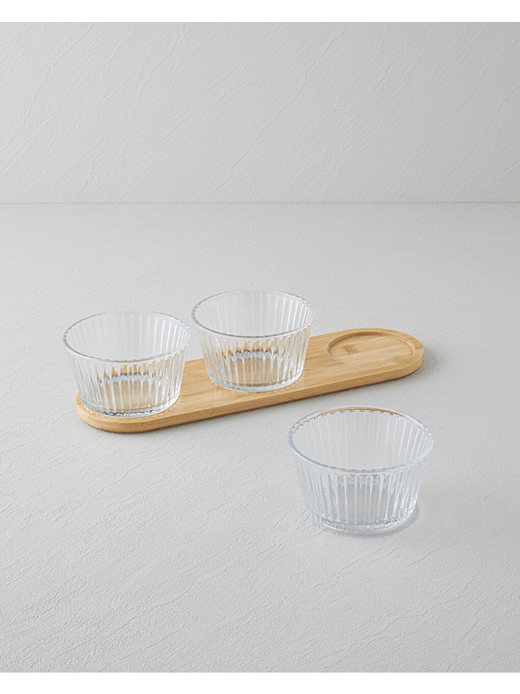 Renksiz Linea Cam-bambu 4 Parça Sunumluk 11x6,5 Cm Şeffaf-1