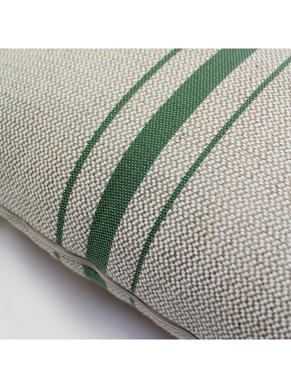 Soft Vev Kırlent - Bej / Yeşil - 35x55 cm-1