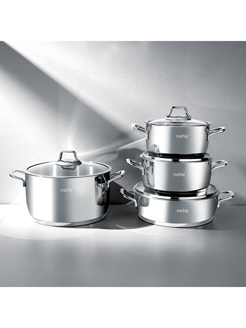 Silver Klasik 8 Parça Çelik Tencere Seti - Gri-4