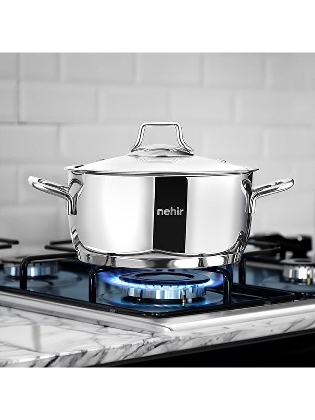 Silver Klasik 8 Parça Çelik Tencere Seti - Gri-9