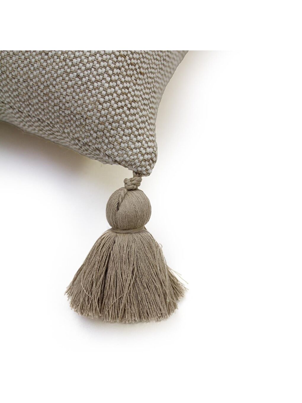 Soft Vev Kırlent - Bej / Yeşil - 35x55 cm-2