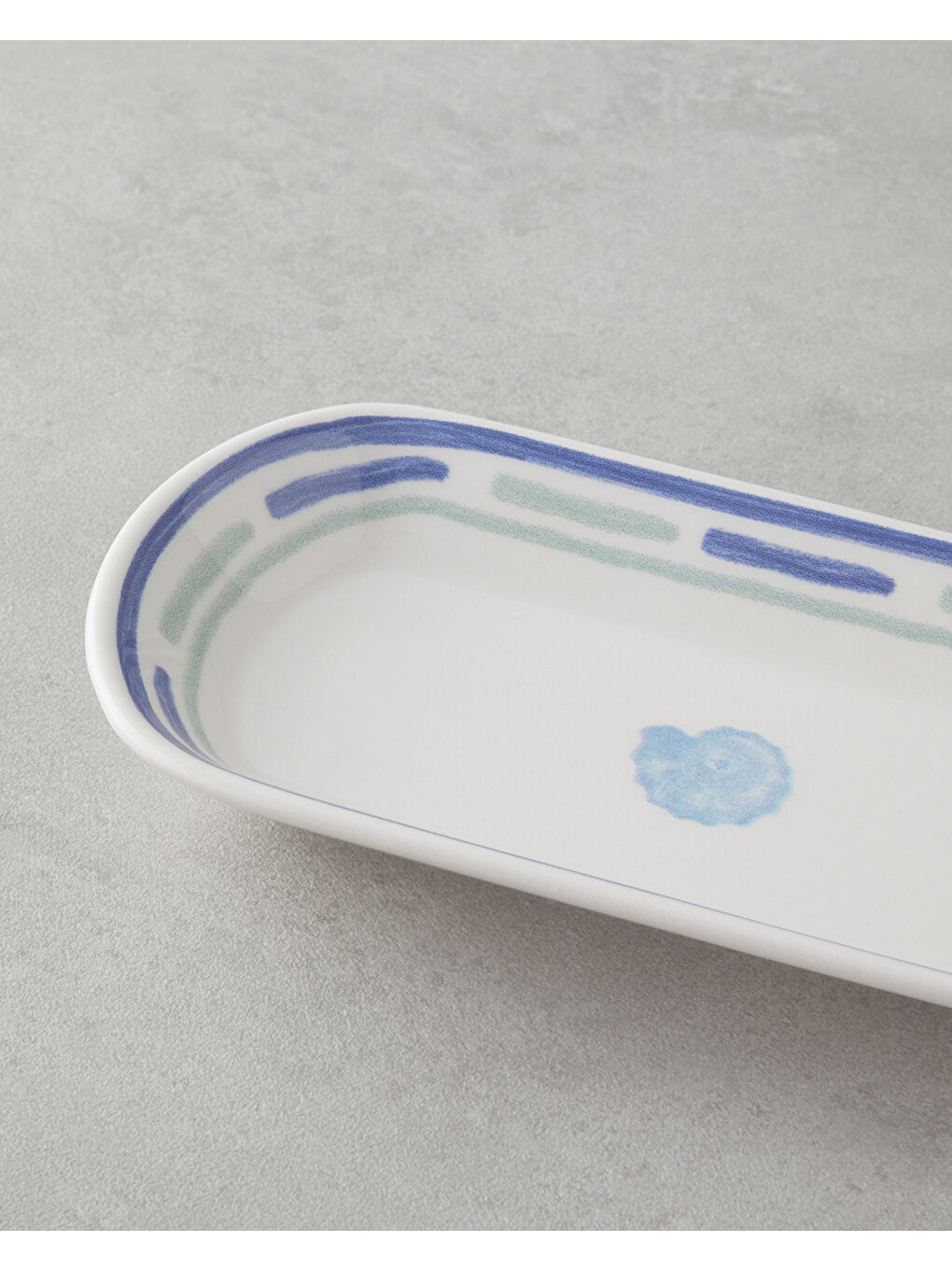 Shoreline Seramik Kayık Tabak 22 cm Mavi-yeşil-2