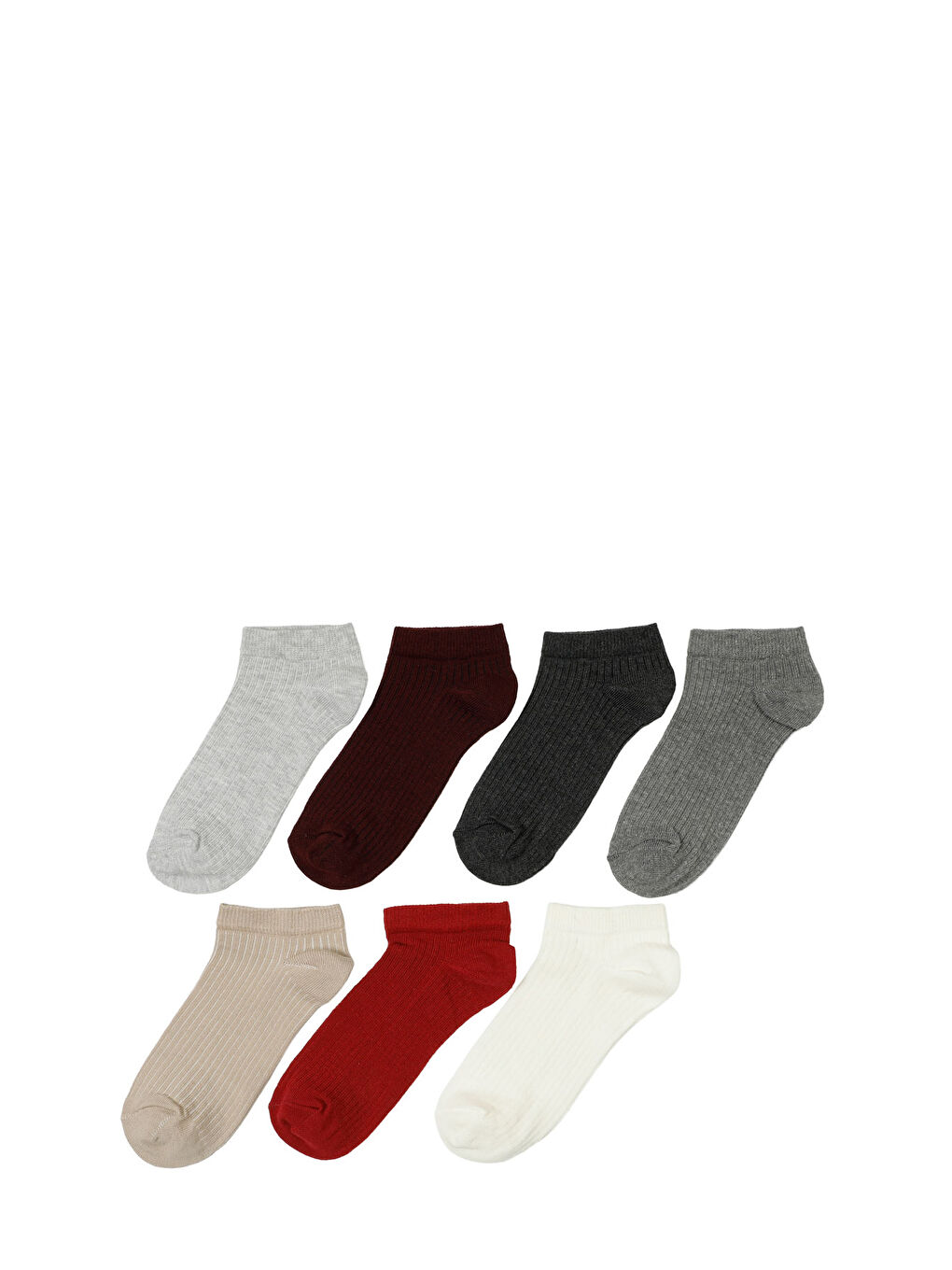 BASIC 7 LI PTK-W 5PR Kırmızı Kadın 7 Li Çorap