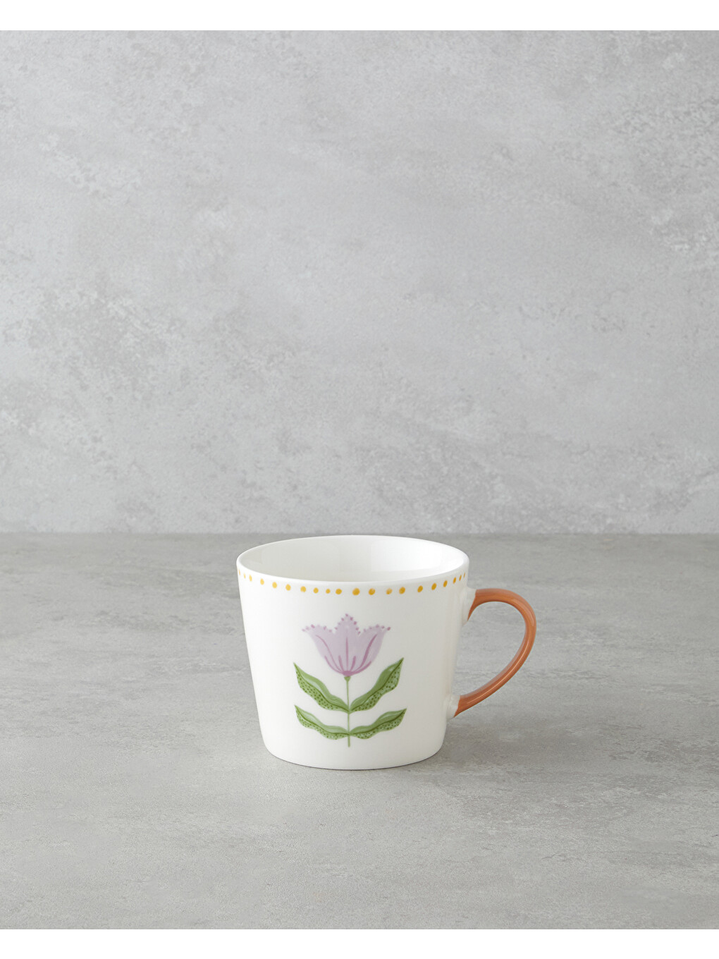 Beyaz Floral Breeze New Bone China Kupa 450 Ml Renkli