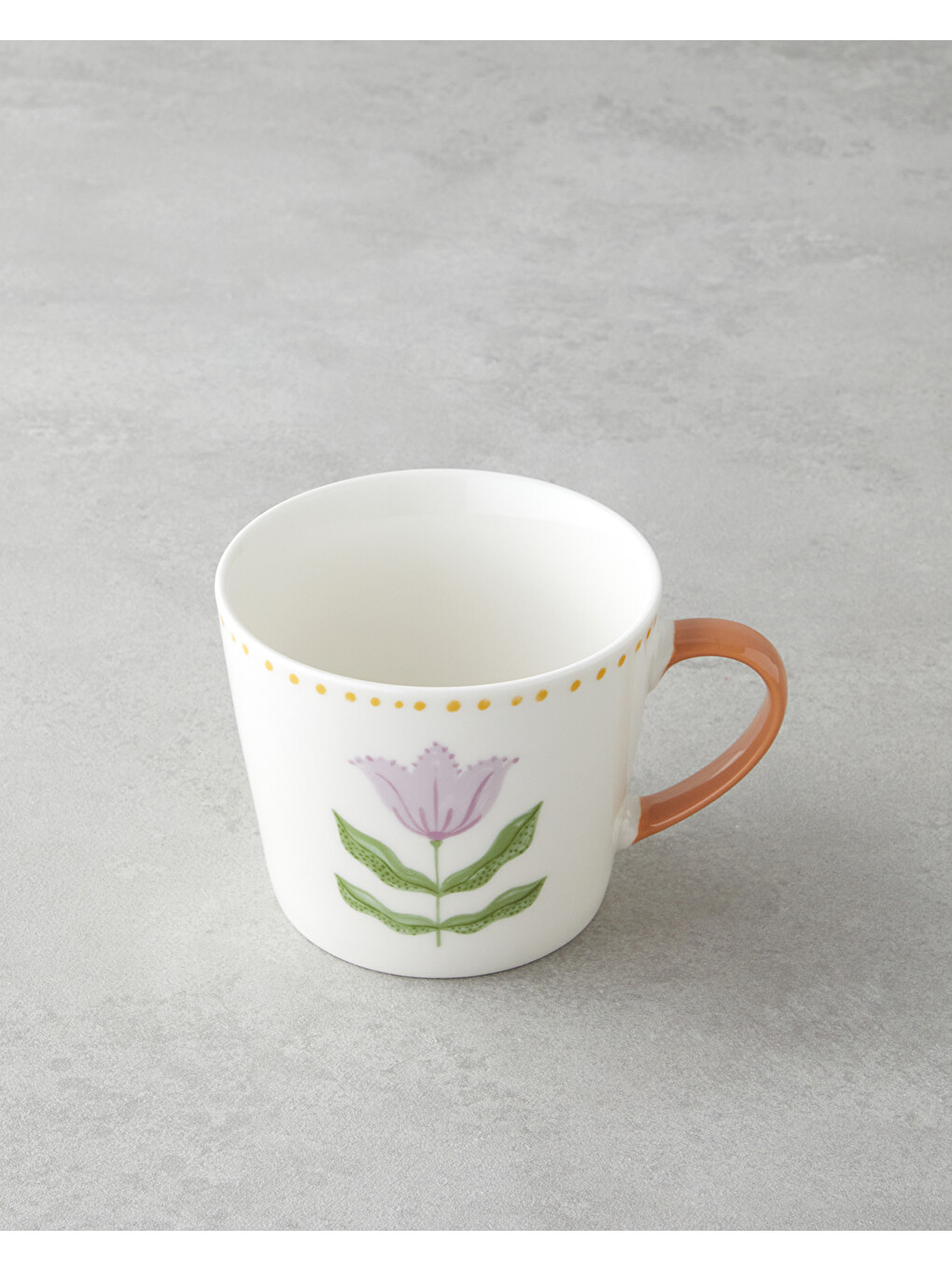 Beyaz Floral Breeze New Bone China Kupa 450 Ml Renkli-1