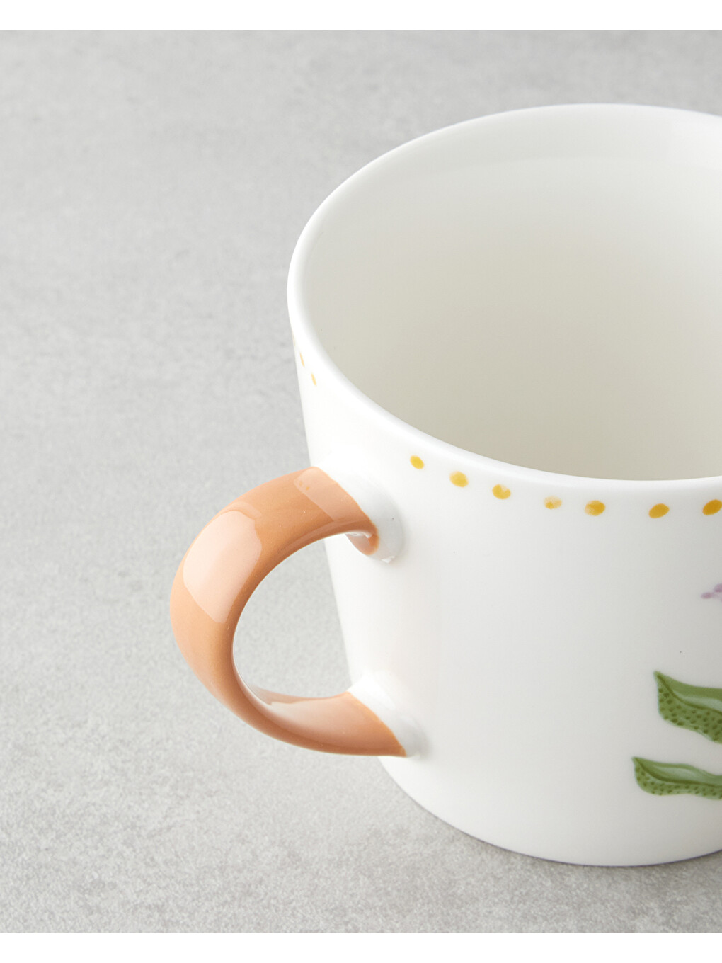 Beyaz Floral Breeze New Bone China Kupa 450 Ml Renkli-2
