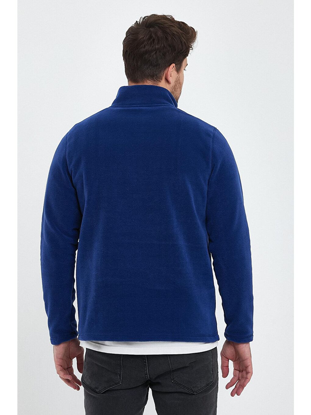 THE RULE Saks Regular Fit Tüylenme Yapmayan Soğuk Geçirmez Bato Yaka Erkek Polar Sweatshirt - 4