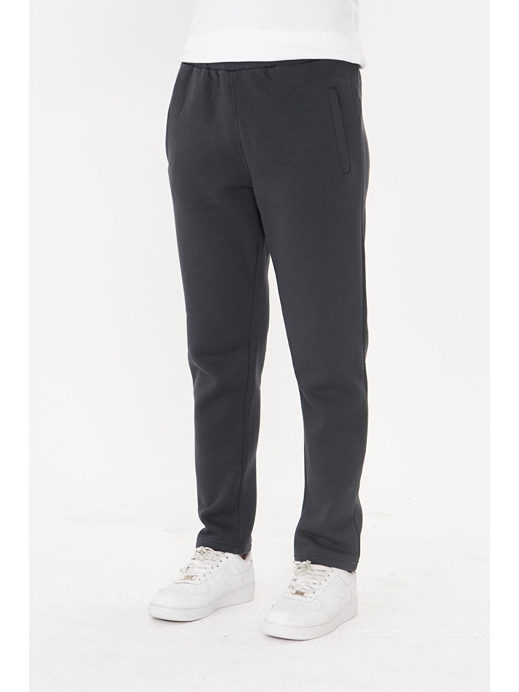 Erkek Kışlık 3 İplik Eşofman Altı Antrasit 201302-A