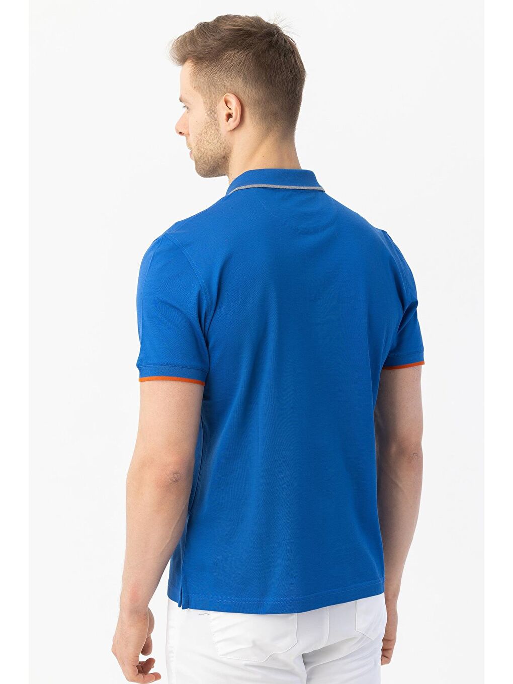 Mavi Giotelli Saks Slim Fit %100 Pamuk Düğmeli Polo Yaka Erkek Tişört-1