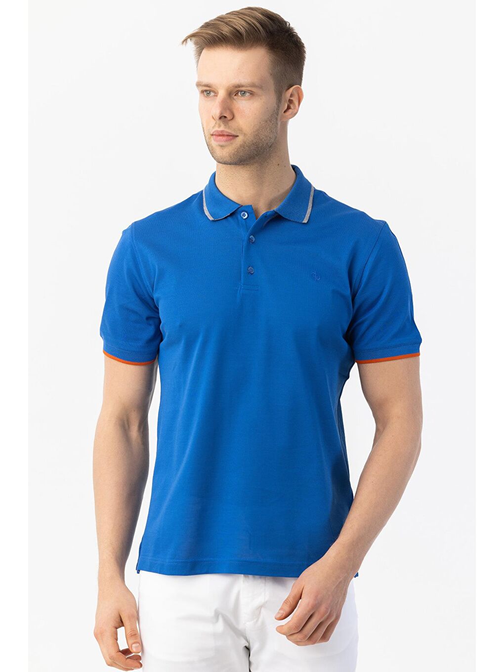 Mavi Giotelli Saks Slim Fit %100 Pamuk Düğmeli Polo Yaka Erkek Tişört-2