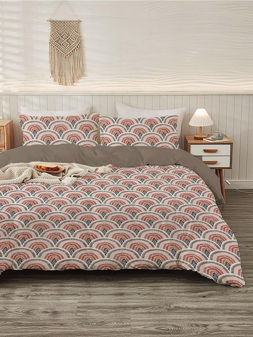 Karışık Baskılı,Desenli Çift Kişilik Nevresim Takımı (ÇARŞAFSIZ) 200x220 cm