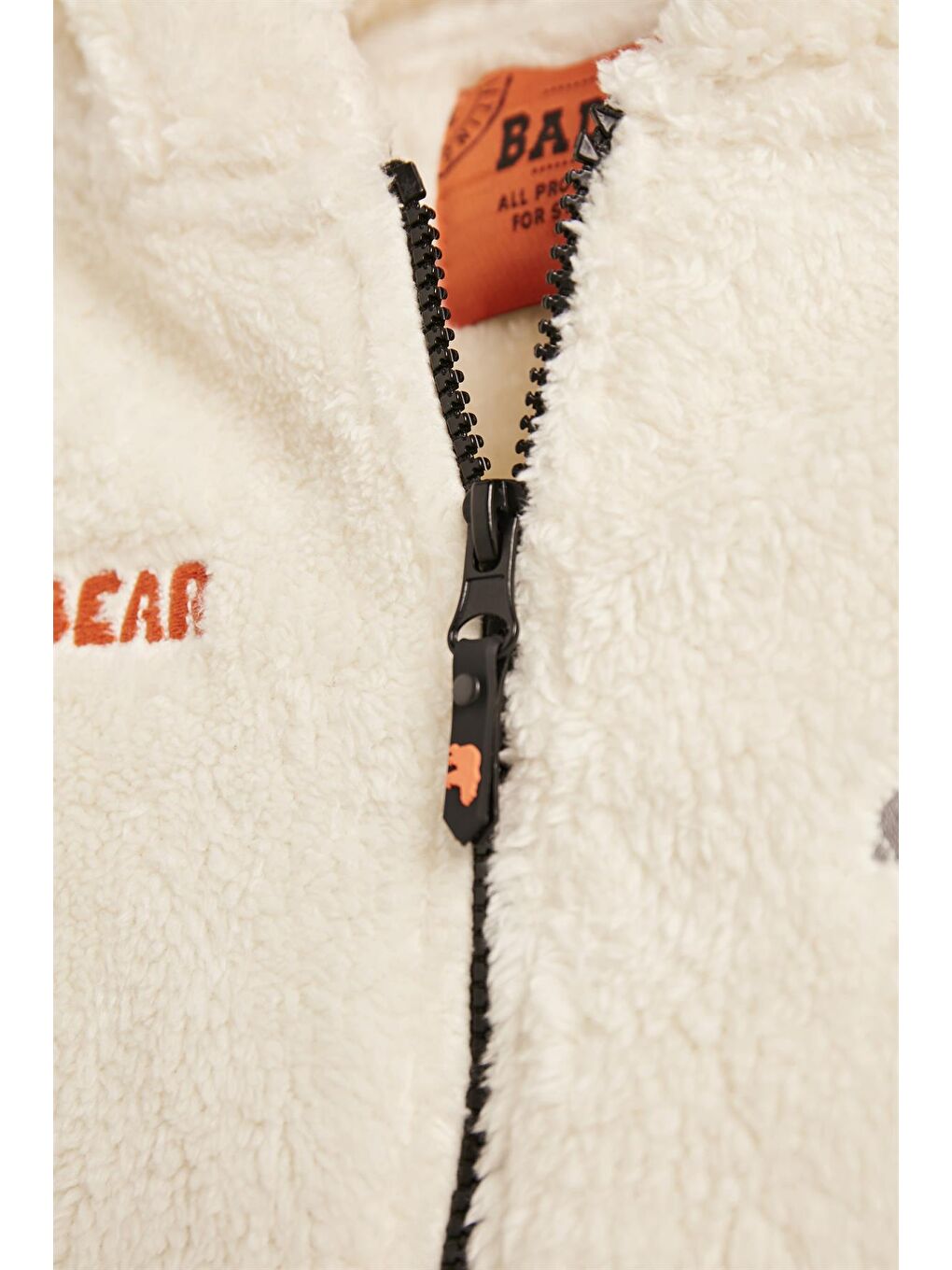 Plunger Plush Kids Marshmallow Beyaz  Fermuarlı Kapüşonlu Pelüş Çocuk Sweatshirt-2