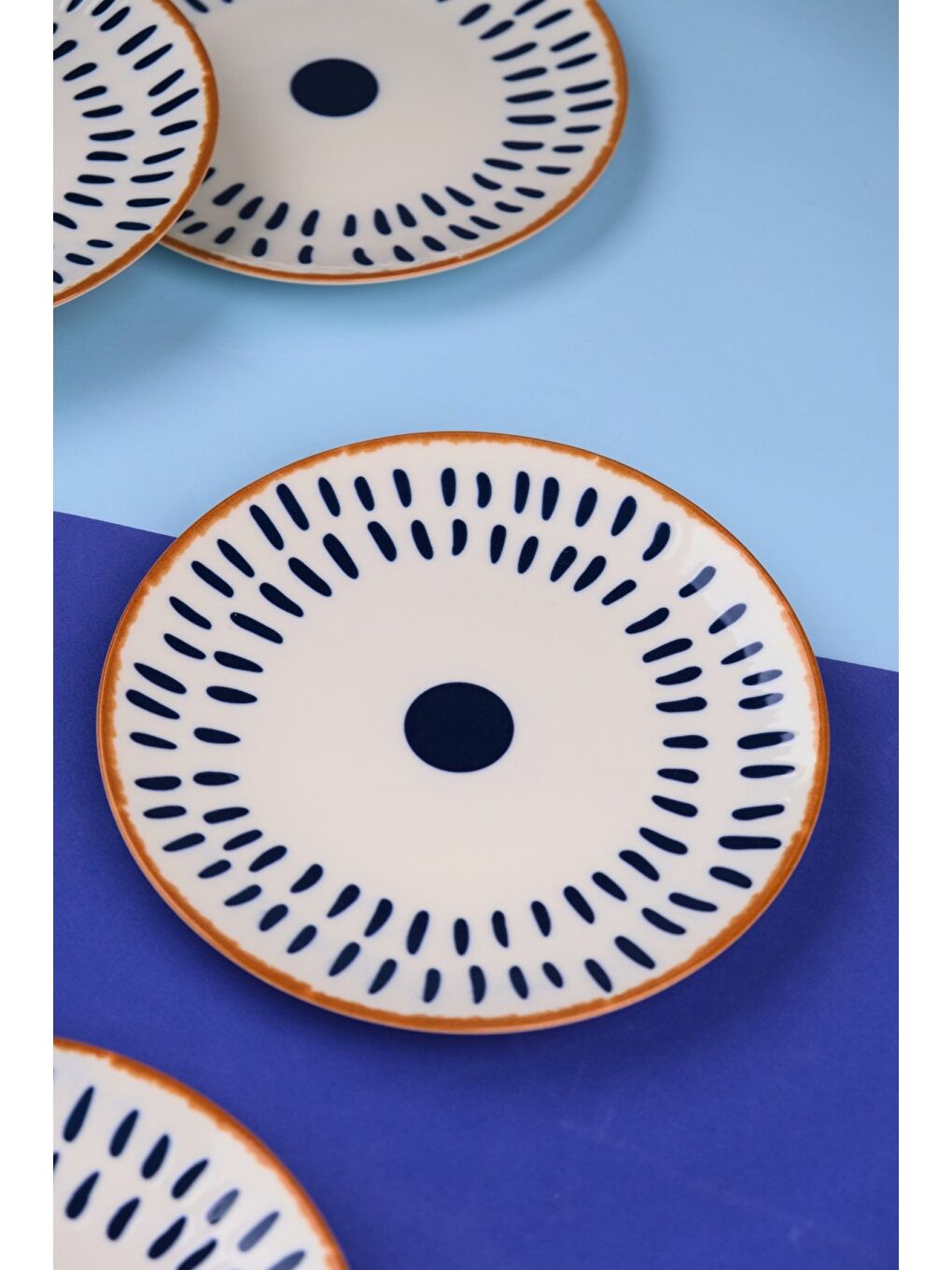 Karışık Porselen Spotty Pasta Tabağı 19,50cm SP3 6 Kişilik 6 Parça-5