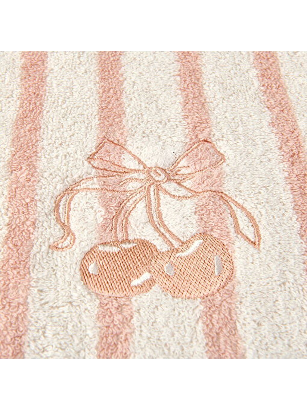 Soft Bemba Yüz Havlusu - Ekru / Pembe - 50x90 cm-2