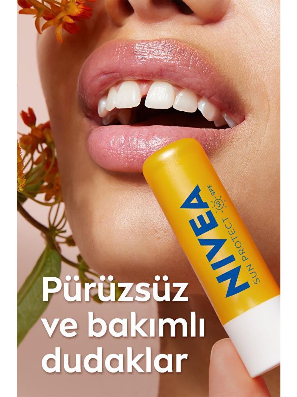 NIVEA Şeffaf SUN Yüksek Güneş Korumalı Dudak Bakım Kremi 4.8gr, SPF50, 24 Saat Nemlendirici, E ve C Vitamini - 6