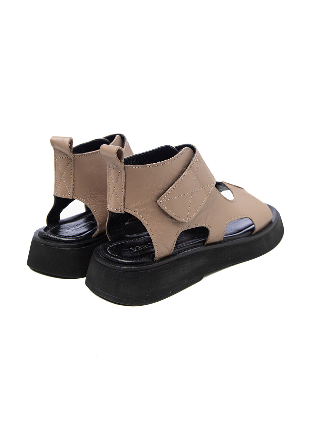 Bej Kadın Sandalet GTN-20755 Vizon-3