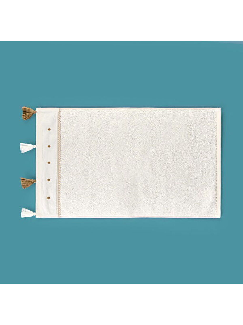 Soft Piene El Havlusu - Ekru / Bej - 30x50 cm-1