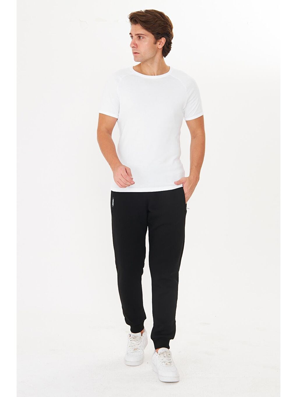 Erkek Kışlık 3 İplik Eşofman Altı Siyah 5464-S-3