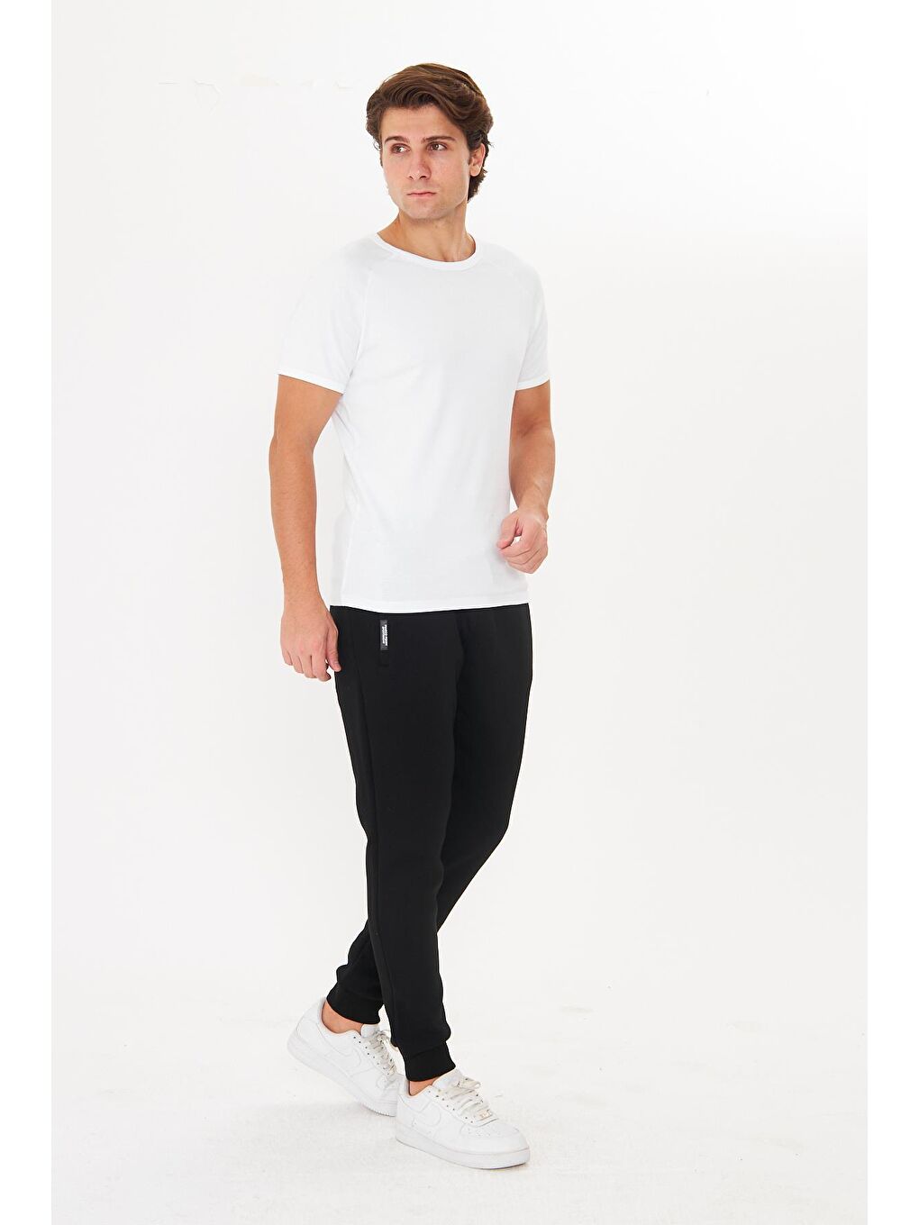 Erkek Kışlık 3 İplik Eşofman Altı Siyah 5464-S-5