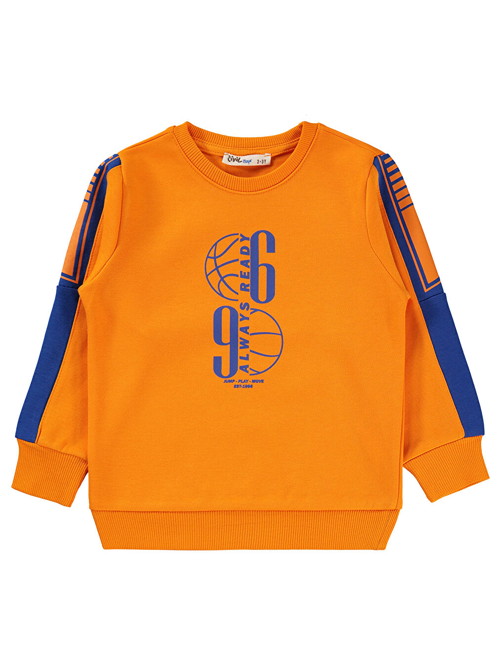 Civil Açık Turuncu Boys Erkek Çocuk Sweatshirt 2-5 Yaş Açık Oranj