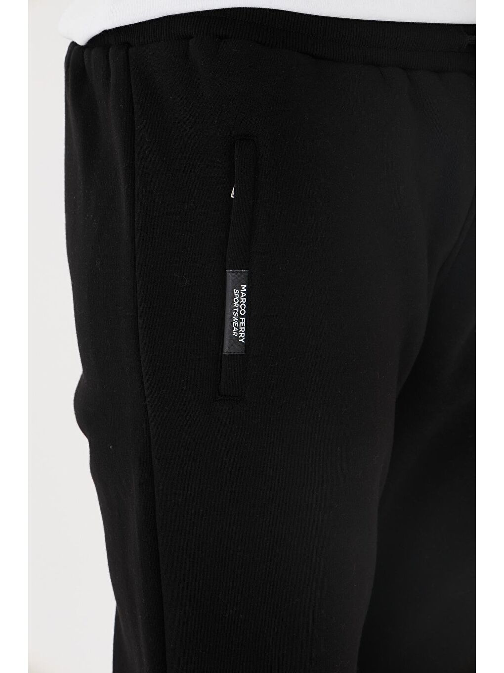 Erkek Kışlık 3 İplik Eşofman Altı Siyah 5464-S-7