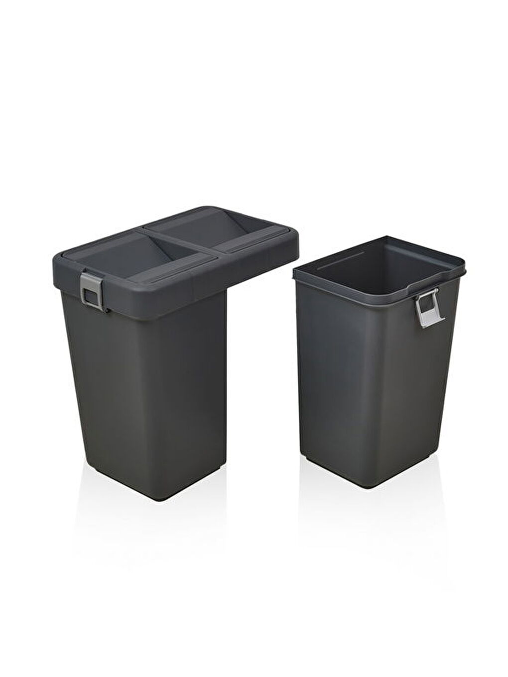 Comfort Geri Dönüşüm Çöp Kovası - Antrasit - 50 lt-1