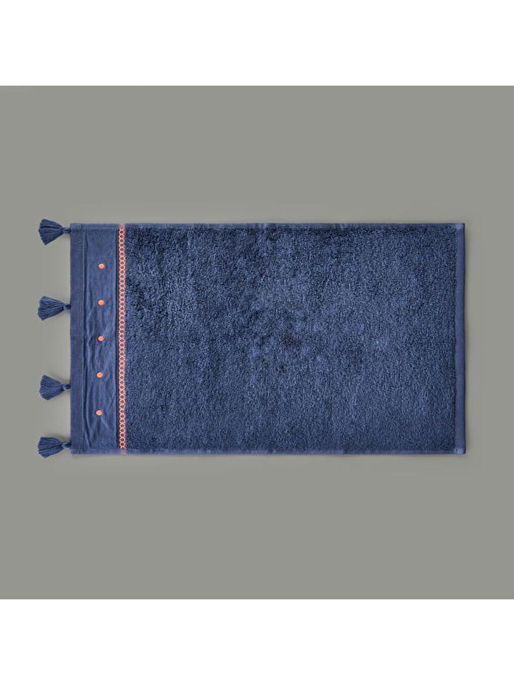 Soft Piene El Havlusu - Lacivert / Kiremit - 30x50 cm-2