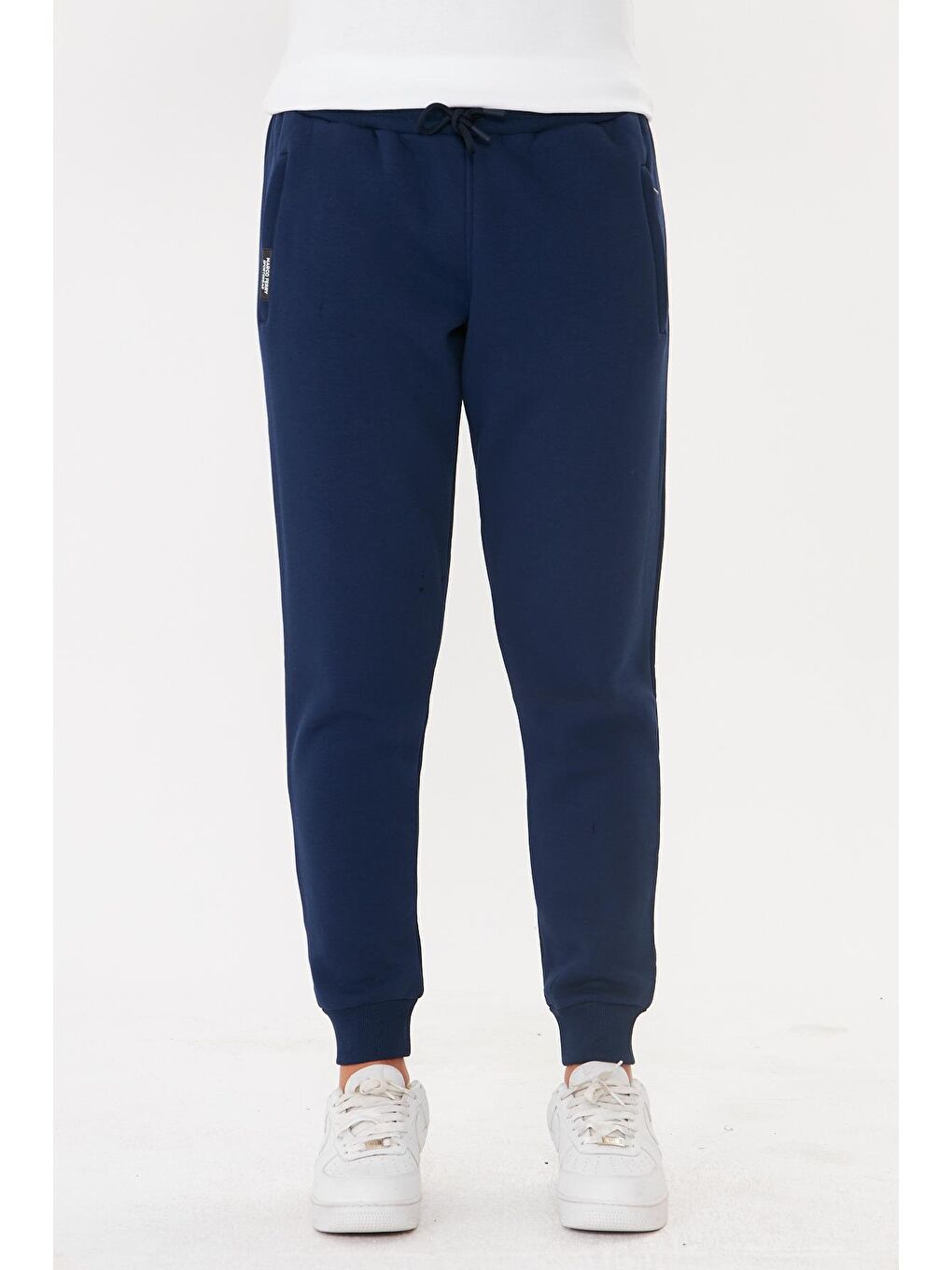 Erkek Kışlık 3 İplik Eşofman Altı İndigo 5464-İ-2