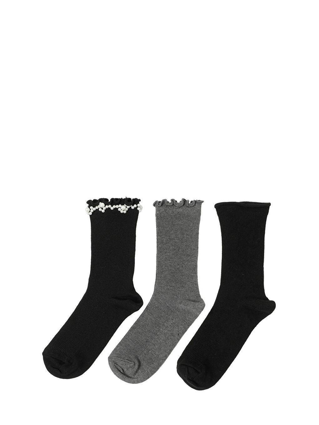 INCI 3 LU SKT-W 5PR Siyah Kadın Soket Çorap