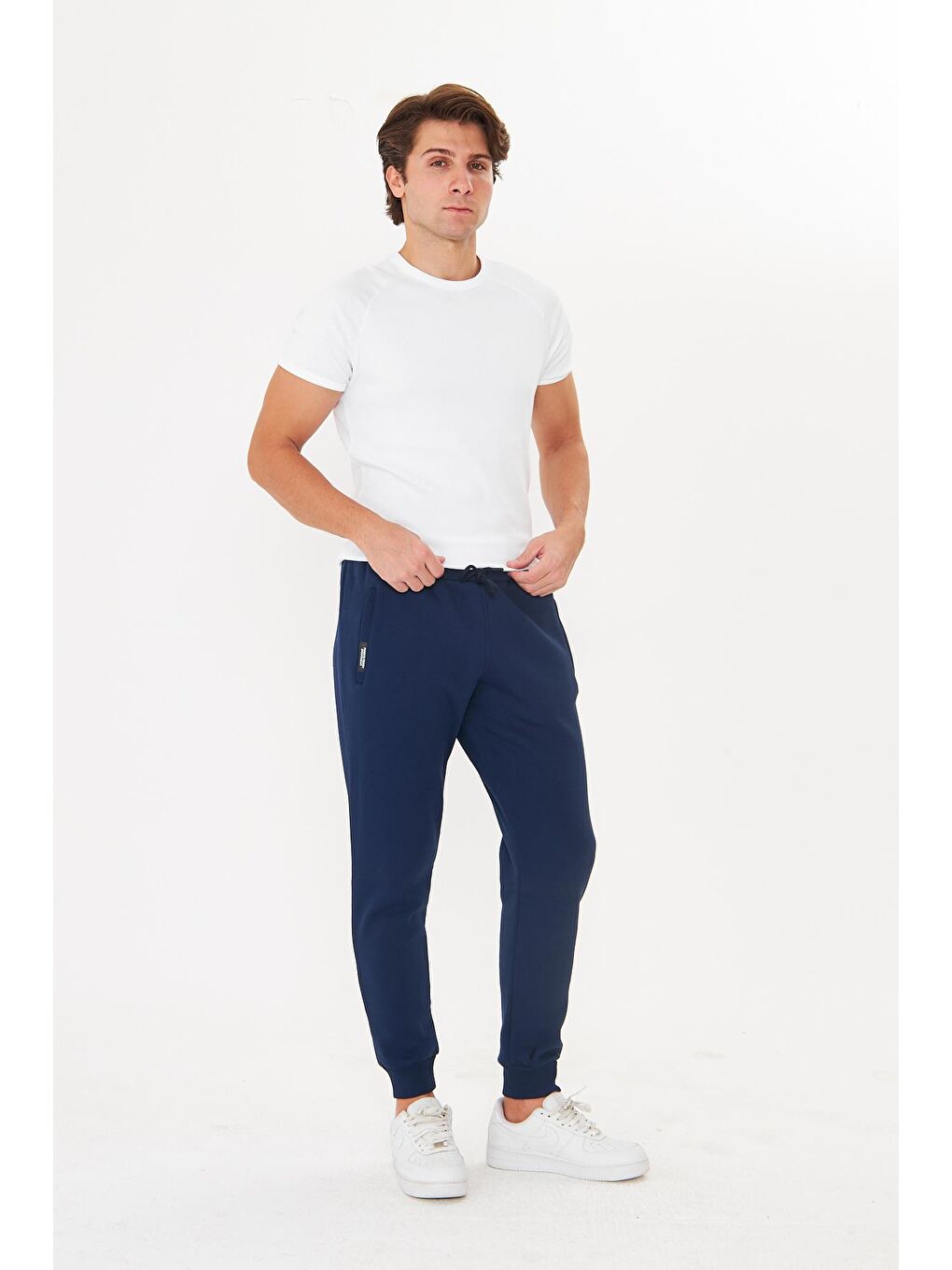 Erkek Kışlık 3 İplik Eşofman Altı İndigo 5464-İ-5